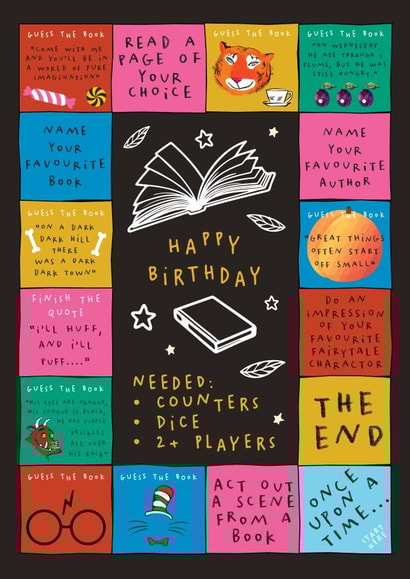 Fun Birthday Card - For Kids - Book Game created by AbiGoLucky