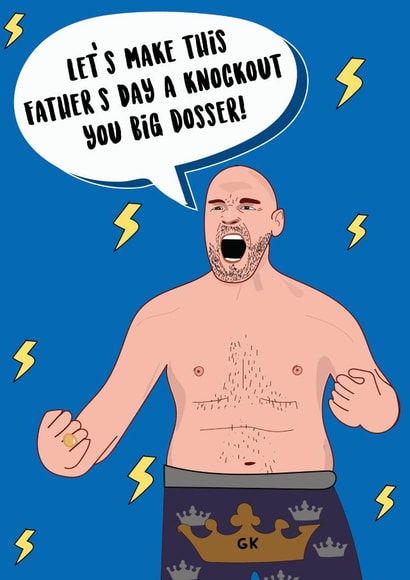Funny Father's Day Card - Tyson Fury created by @Laura Lonsdale Designs
