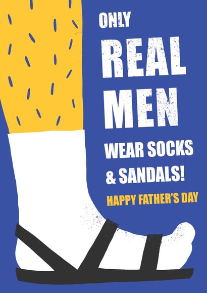 Fun Father's Day card - for a Fashionable Dad - Socks and Sandals created by Sarah-Anne Brown