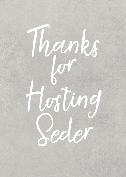 Classic Faith Card - Thanks for Hosting Seder created by Mazeltov Greetings