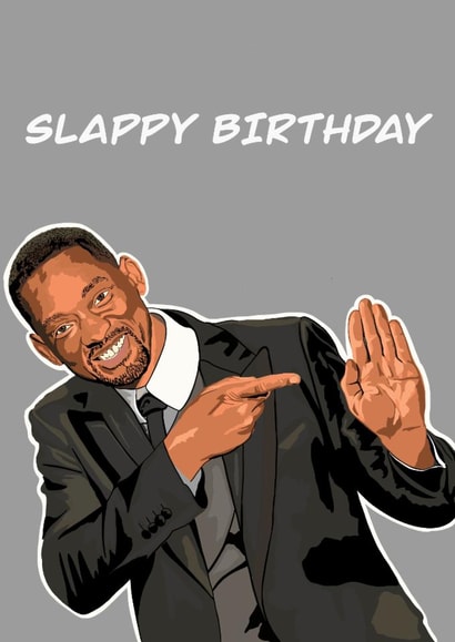 Funny Will smith birthday card created by C.W ILLUSTRATIONS 