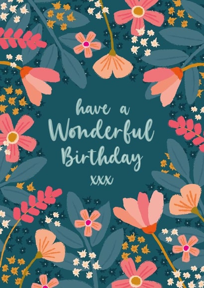Pretty Birthday Card - for Her - Floral created by The Pattern Press