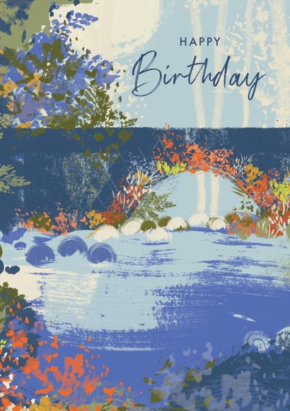 Pretty Birthday Card - Landscape - Calming created by Rebecca Prinn