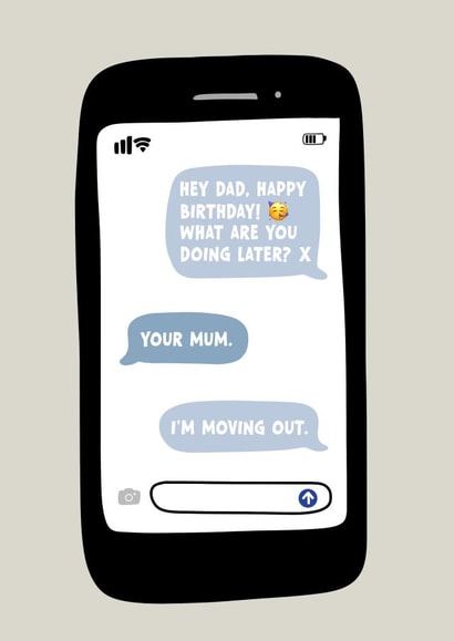 Funny Birthday Card - For Dad - Your Mum created by Forever Blessed