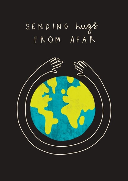 Sending Hugs From Afar Card - Heartfelt - For Friend created by AbiGoLucky