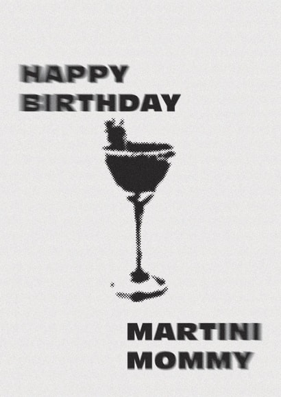 Funny birthday card for friends that love a good martini <3 created by IOH PRINTS