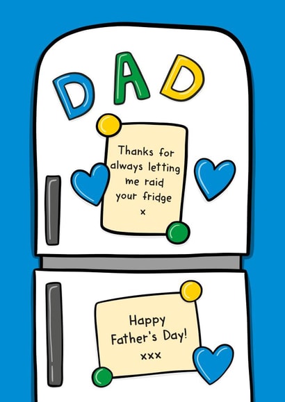 Funny Fathers Day Card - Fridge Raider created by TeePee Creations