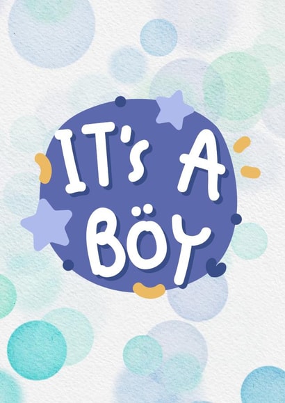 Cute New Baby Card - It's a Boy created by Uzma Faheem