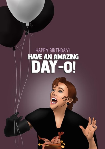 Funny Birthday Card - Catherine O’Hara Beetlejuice - Have an Amazing Day-O created by I Draw Stuff 