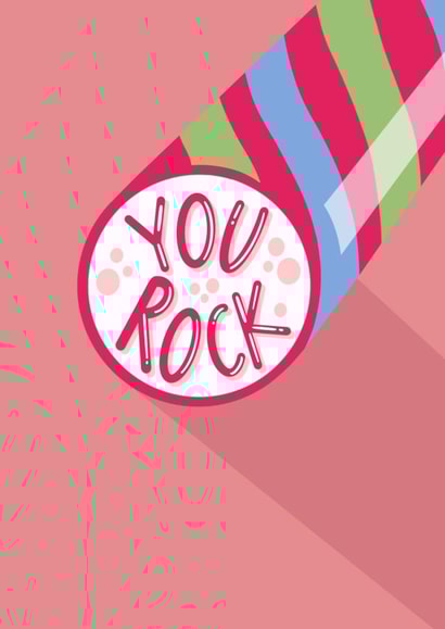 Cute Congratulations Card - You Rock - Seaside Rock Candy created by Stonefoxes