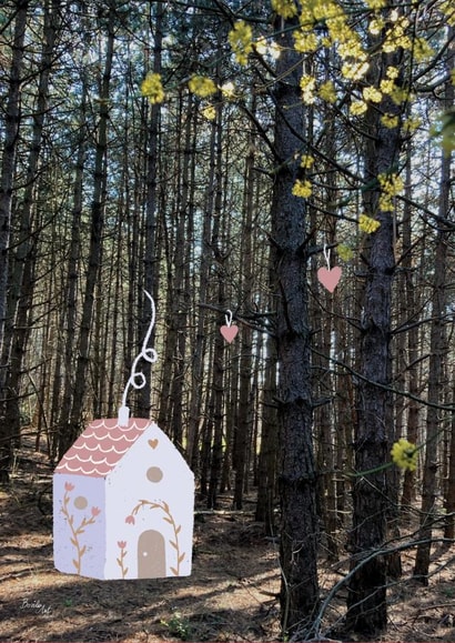 Cute New Home/Bought a Dream House card for family/friends - Little Dream House created by Borilo Art