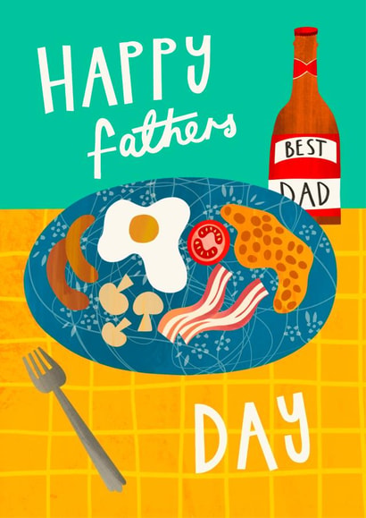 Father's Day Card - Spoons Breakfast - Best Dad created by AbiGoLucky
