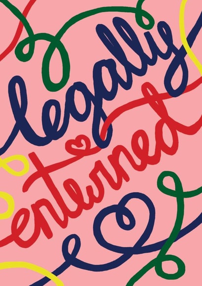 Colourful Ribbon Civil Partnership congratulations Card created by Woah there Pickle