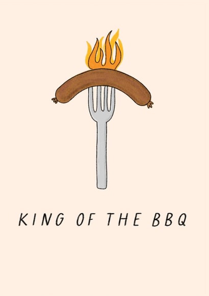 Fun Father's Day Card - King of the BBQ - Dad Card Birthday created by Lydia Southgate