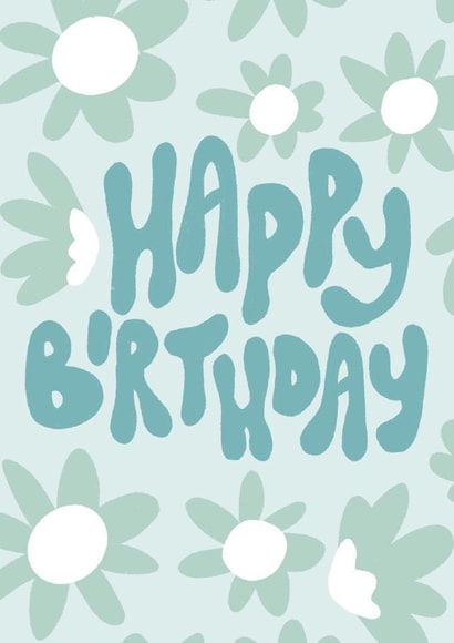 Retro Birthday Card - Floral Blooms created by Amberleigh Adoff