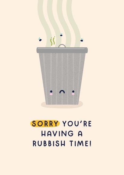 Rubbish Time - Thinking of you Card created by Joanne Hawker