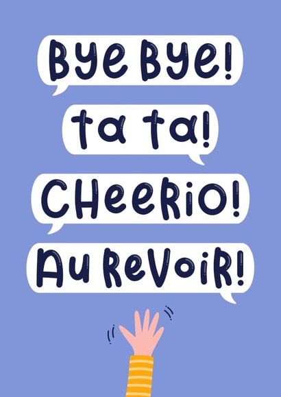 Cute Leaving Card - Bye Bye! created by Joanne Hawker