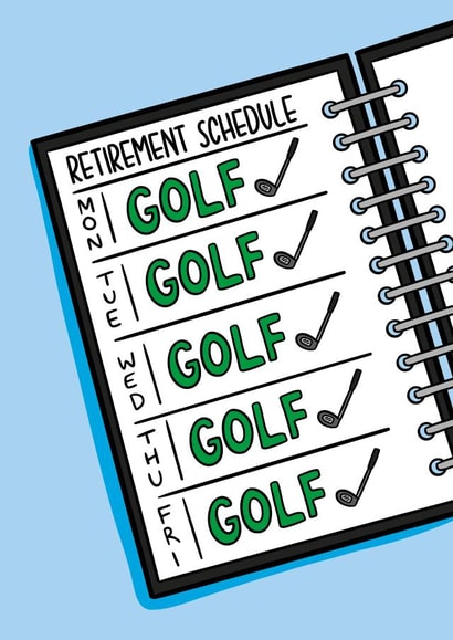 Golf Retirement Card - Funny Card for Colleague created by TeePee Creations
