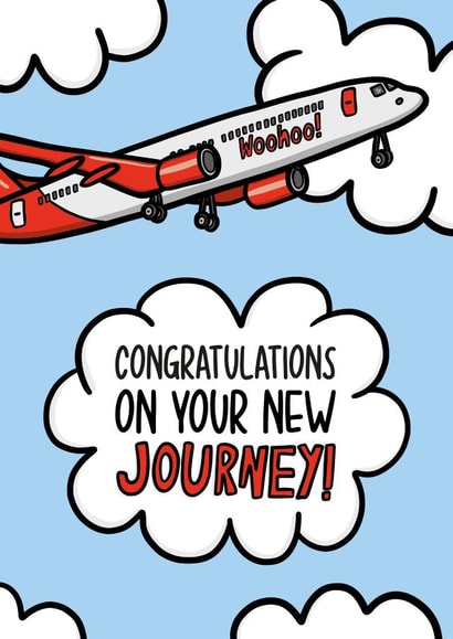 Cute Congratulations Card - New Journey Card - Leaving Card created by TeePee Creations