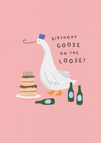 Goose on The Loose! - Funny Birthday Card created by Studio Mads