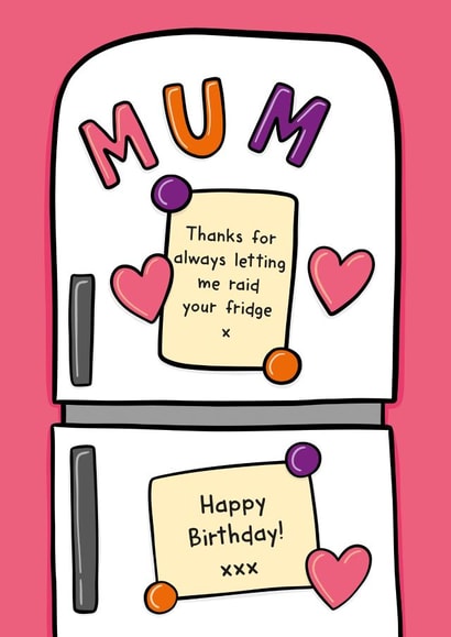 Cute Mum Birthday Card - Fridge Raider Card created by TeePee Creations