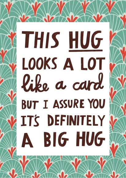 Heartfelt Cute & Classic Send a Smile Card - This Hug Looks Like a Card created by Alice Mole Illustration