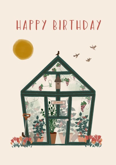 Pretty Birthday Card - Gardening Allotment created by Sherbet Lemons