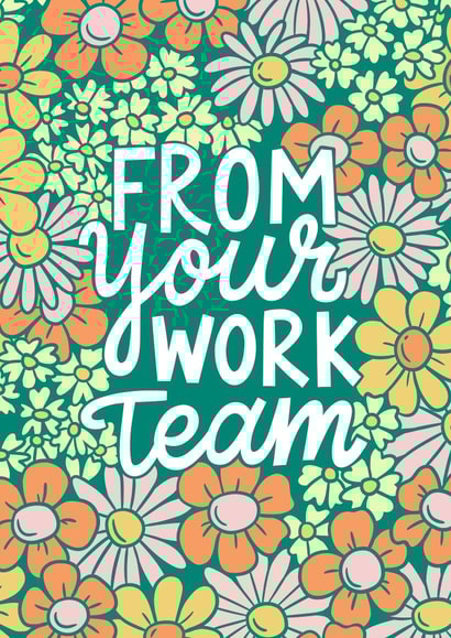 Pretty Leaving/Retirement Card - From Your Work Team created by Kelley Dillon