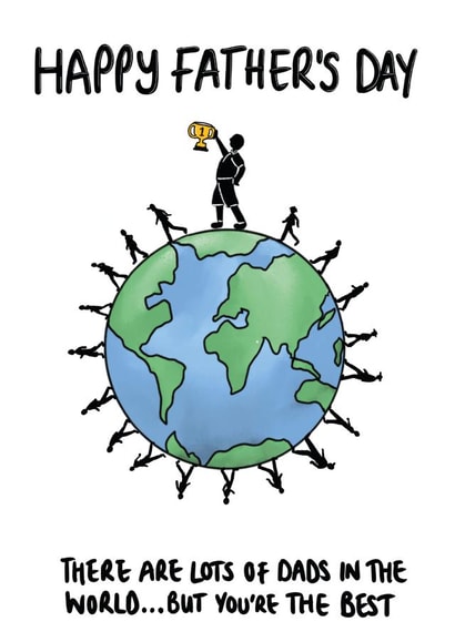 Heartfelt Father's Day Card - Best Dad in the World created by Lucy Driver