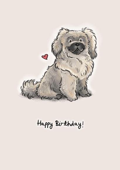 Cute Birthday Card For Dog Lover - Happy Birthday! created by Elspeth Rose