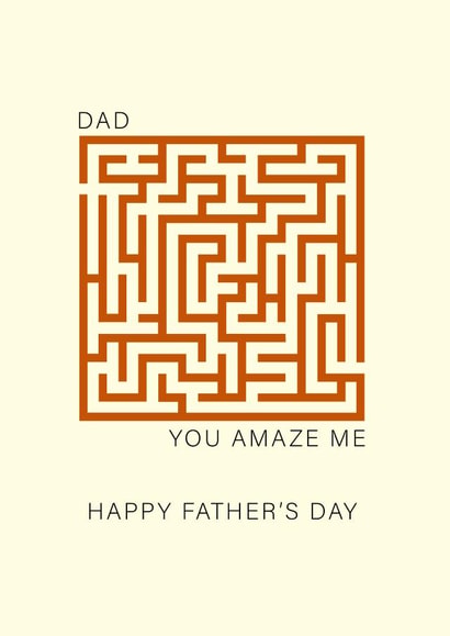 Cute, A maze, amazed Father's Day card created by Rosewood Design