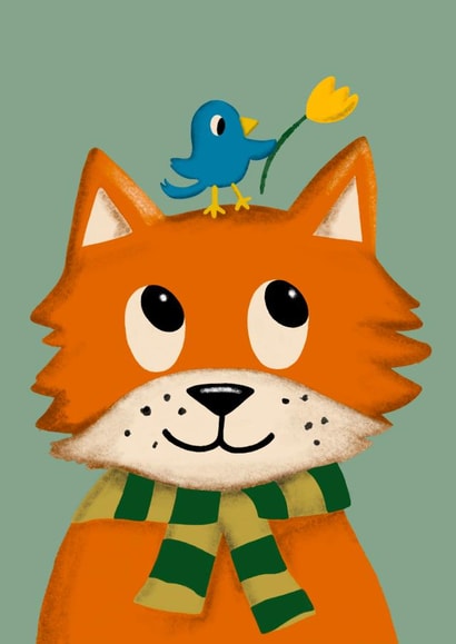 Cute Just Because Card - Just to Say Hello - Friend created by Big1Chicken