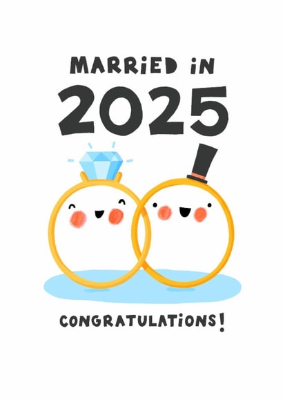Cute Wedding Card - Married In 2025 created by Nicola Watson