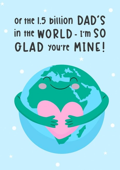 Cute Father's Day Card - Cute Card For Dad - I'm So Glad You're My Dad created by Of Life & Lemons Ltd.