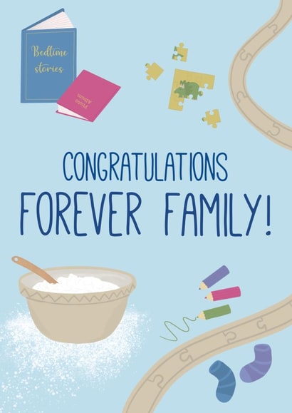 Cute Adoption Card – Congratulations Forever Family created by Pen & Pickle