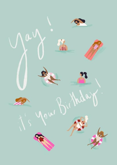 Pretty Birthday Card - For Her - Pretty Summer Illustration created by Duchess Plum