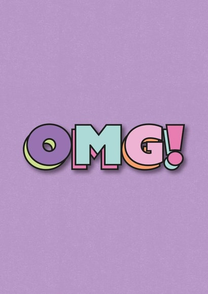 OMG Typographic Celebration Card for Friends created by Pretty Post