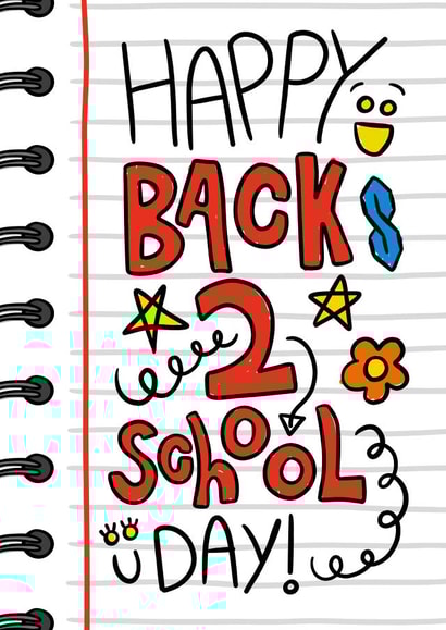 Cute Back To School Card - Notebook Doodles created by TeePee Creations