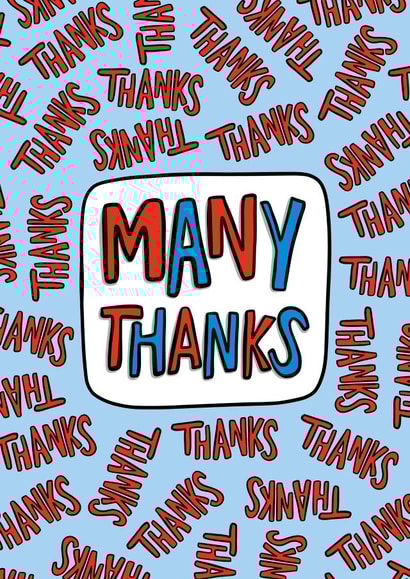 Funny Thank You Card - Many Thanks Card created by TeePee Creations