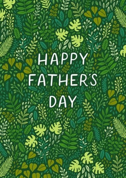 Classic Father's Day Card - Botanical Leafy Illustration created by Pear Tree Press