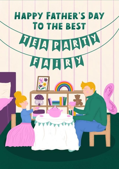Cute Father's Day Card - Tea Party Fairy created by @tikkled.pink