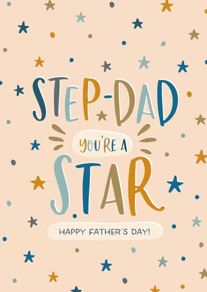 Cute Father's Day Card - Step-Dad - You're a Star! created by The Pattern Press