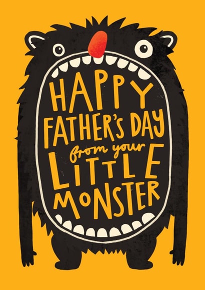 Funny Father's Day Card - From Your Little Monster created by AbiGoLucky