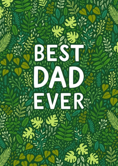 Leafy Father's Day Card - Best Dad Ever created by Pear Tree Press