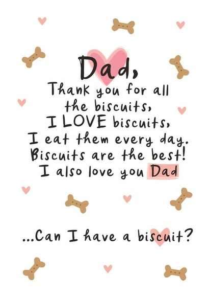 Funny Father's Day Card - from the Dog - Dog Dad created by Heather Alstead Design LTD
