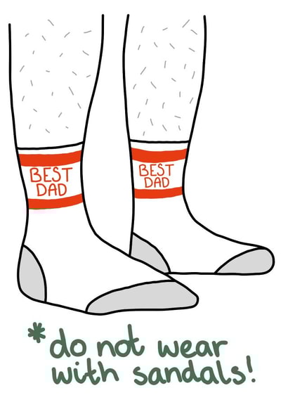 Funny Card for Dad Birthday or Father’s Day - Socks And Sandals - Fashion Advice created by Milliewest