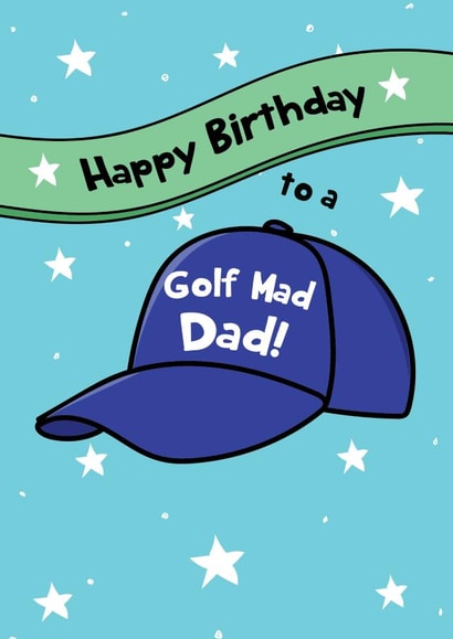 Fun Birthday Card - Golf - For Dad - To A Golf Mad Dad! created by @Laura Lonsdale Designs