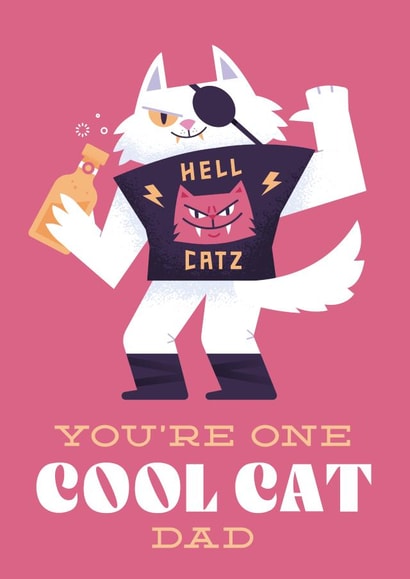 Cute Fathers Day Card - Cool Cat created by Chris Wharton