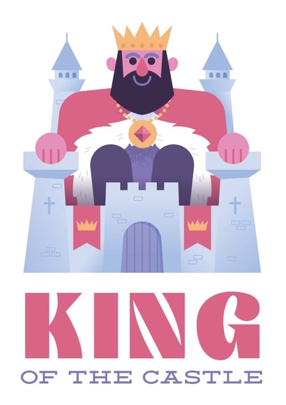 Cute Fathers Day Card - King Of The Castle created by Chris Wharton