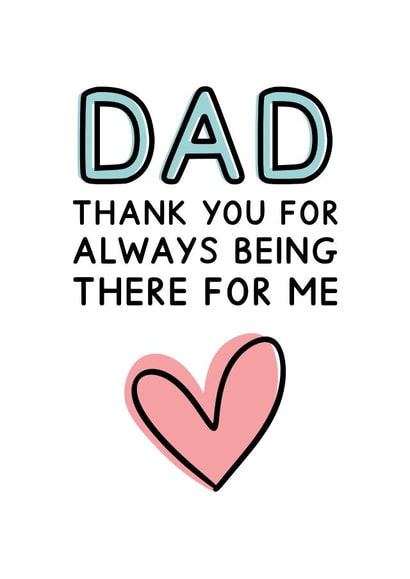 Heartfelt Father's Day Card - Thank You For Being There For Me created by Jeff and the Squirrel